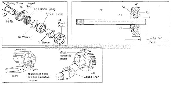Page B Diagram and Parts List for 6527-21 SER 963C Milwaukee Reciprocating Saw