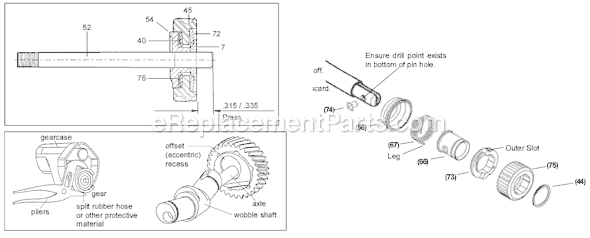Page B Diagram and Parts List for 6527-21 SER 963D Milwaukee Reciprocating Saw