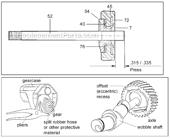 Page B Diagram and Parts List for 6528 SER 775G Milwaukee Reciprocating Saw