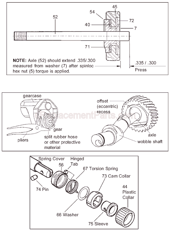 Page B Diagram and Parts List for 6537-22 SER 916F Milwaukee Reciprocating Saw