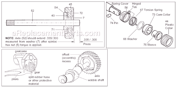 Page B Diagram and Parts List for 6537-22 SER 916G Milwaukee Reciprocating Saw