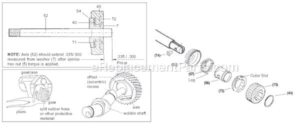 Page B Diagram and Parts List for 6537-22 SER 916H Milwaukee Reciprocating Saw