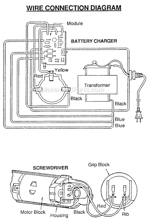 Page B Diagram and Parts List for 6539-6  Milwaukee Electric Drill