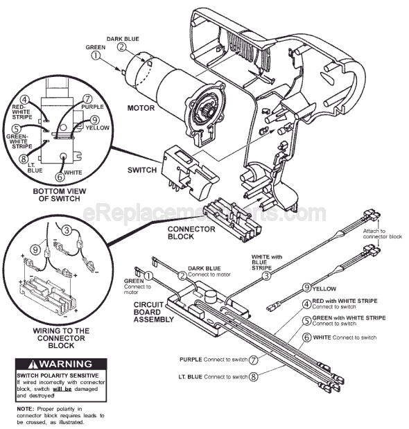 Page B Diagram and Parts List for 6560-51 SER 282A Milwaukee Caulking Gun