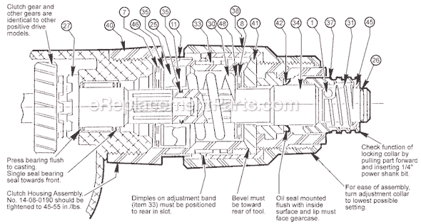 Page B Diagram and Parts List for 6581-20 SER 200A Milwaukee Electric Drill