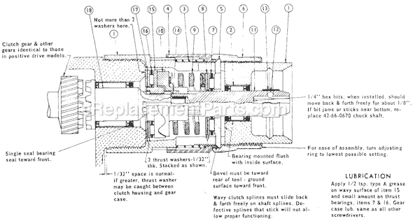 Page B Diagram and Parts List for 6583-1 SER 470-1001 Milwaukee Electric Drill