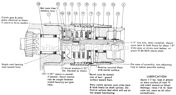 Page B Diagram and Parts List for 6583-1 SER 470-20000 Milwaukee Electric Drill
