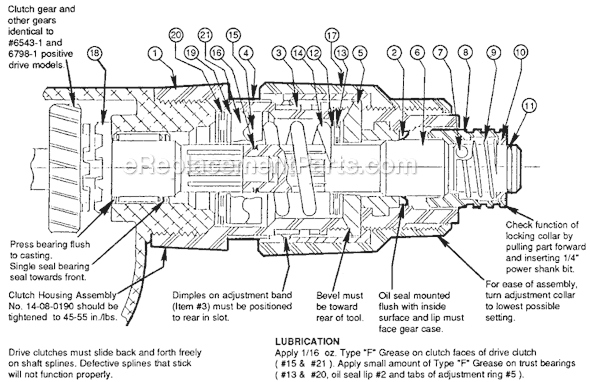 Page B Diagram and Parts List for 6583-1 SER 470D Milwaukee Electric Drill