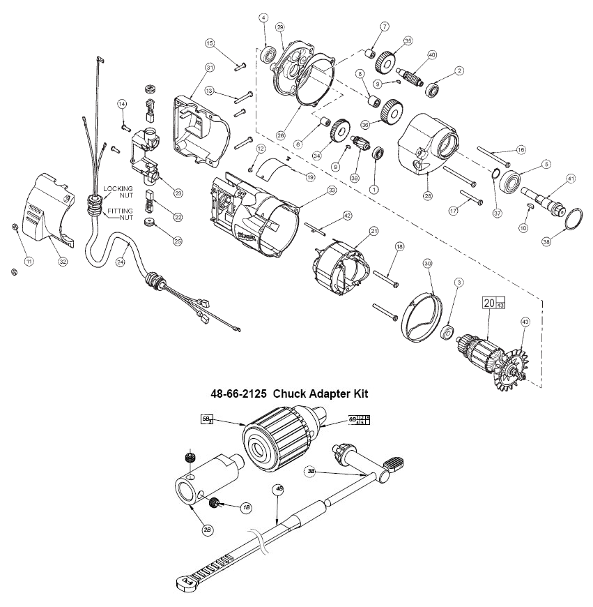 Fig-0 Diagram and Parts List for 4270-20  Milwaukee Drill Press