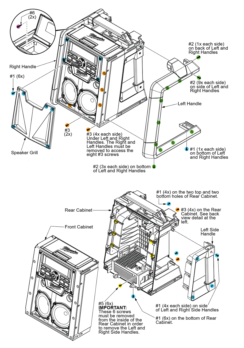 Fig-0 Diagram and Parts List for 2792-59 F96A Milwaukee Radio