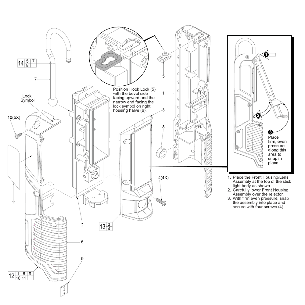 Fig-0 Diagram and Parts List for 2351-20 F29A Milwaukee Worklight & Flashlight