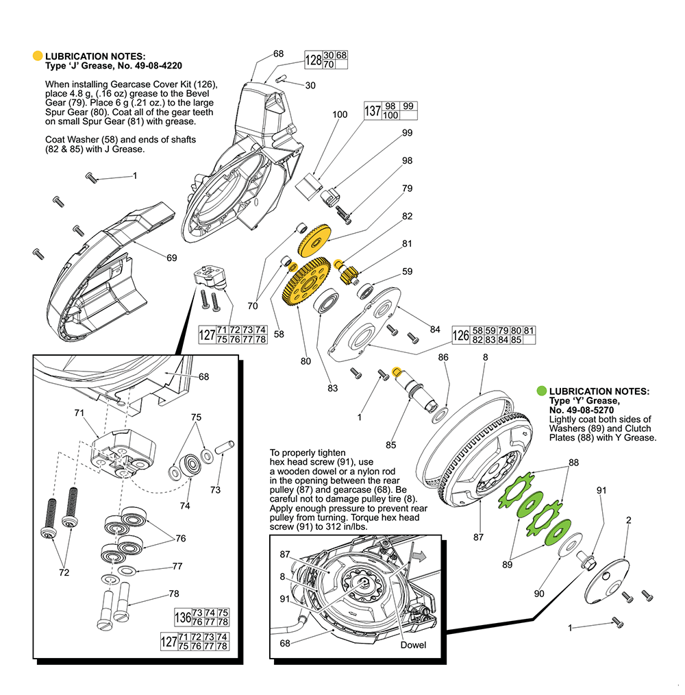 Fig-2 Diagram and Parts List for 2729-20 F83A Milwaukee Band Saw