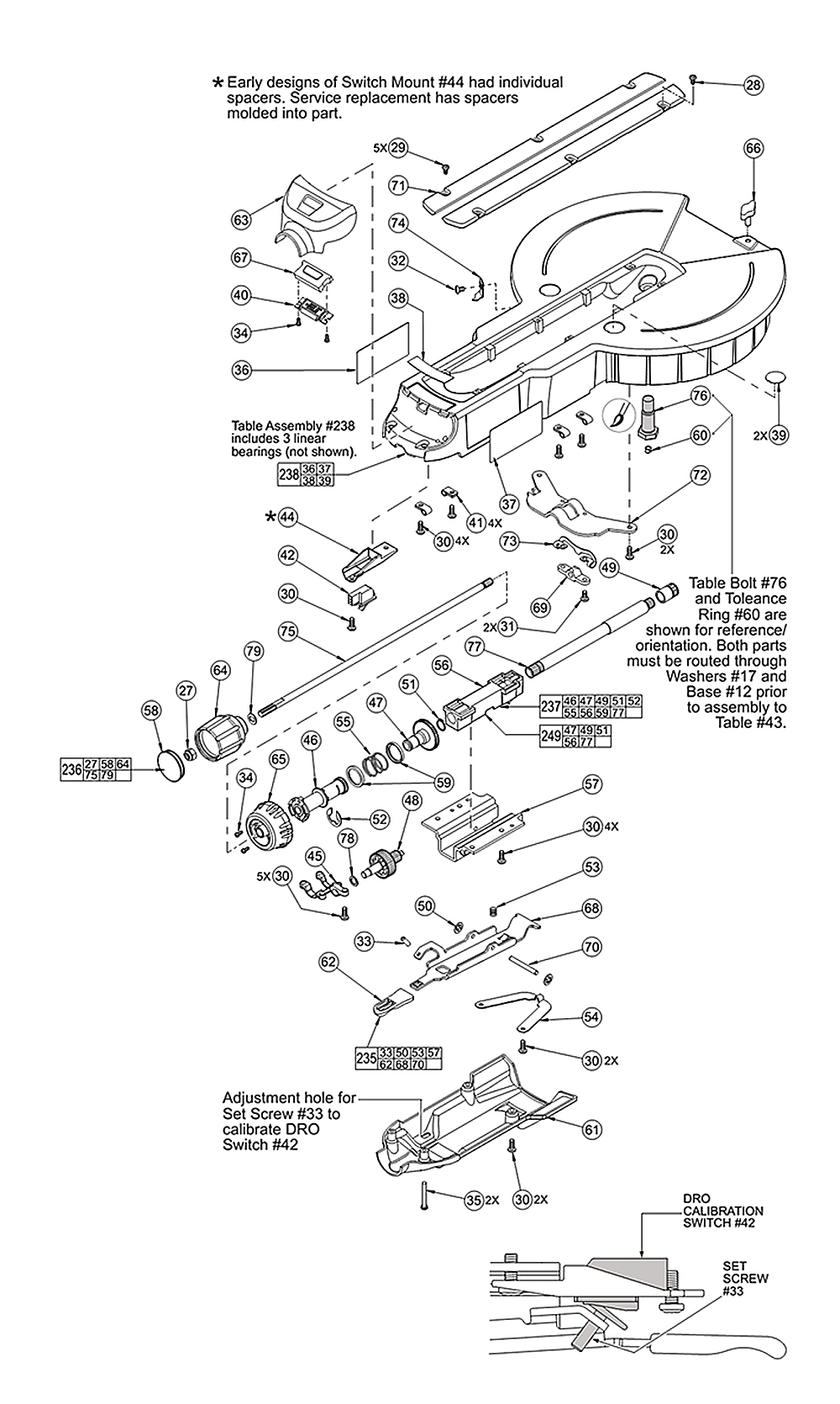 Fig-1 Diagram and Parts List for 6955-20 B26B Milwaukee Beveler