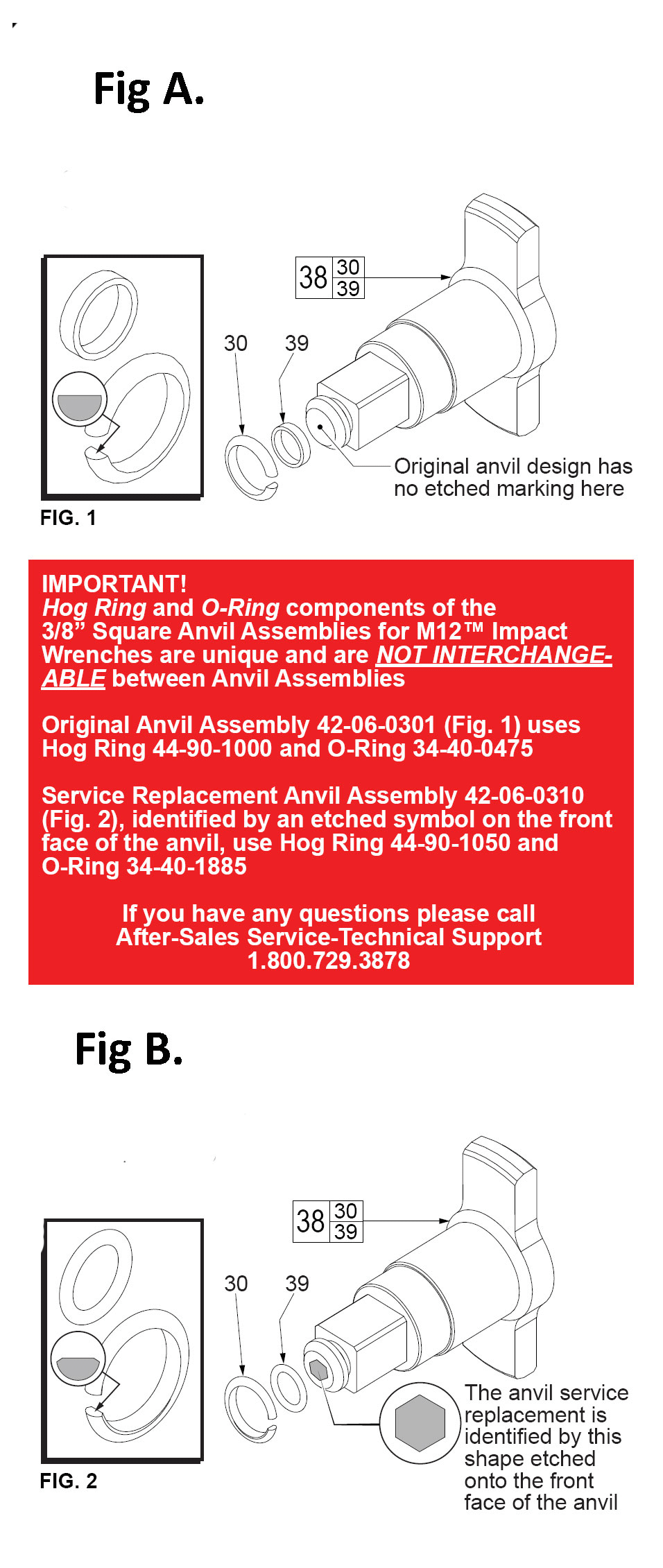 Fig-1 Diagram and Parts List for 2451-22 C08C Milwaukee Impact Driver