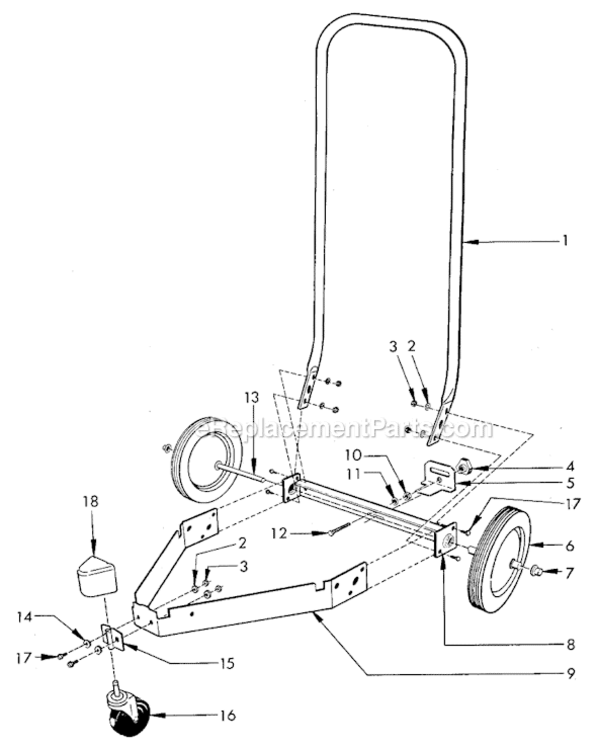 Page B Diagram and Parts List for 8955 SERIES 4 Milwaukee Utility Vacuum