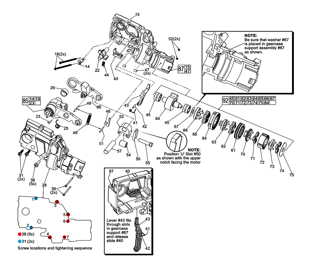 Fig-1 Diagram and Parts List for 2472-059 E81C Milwaukee Nibbler & Shears