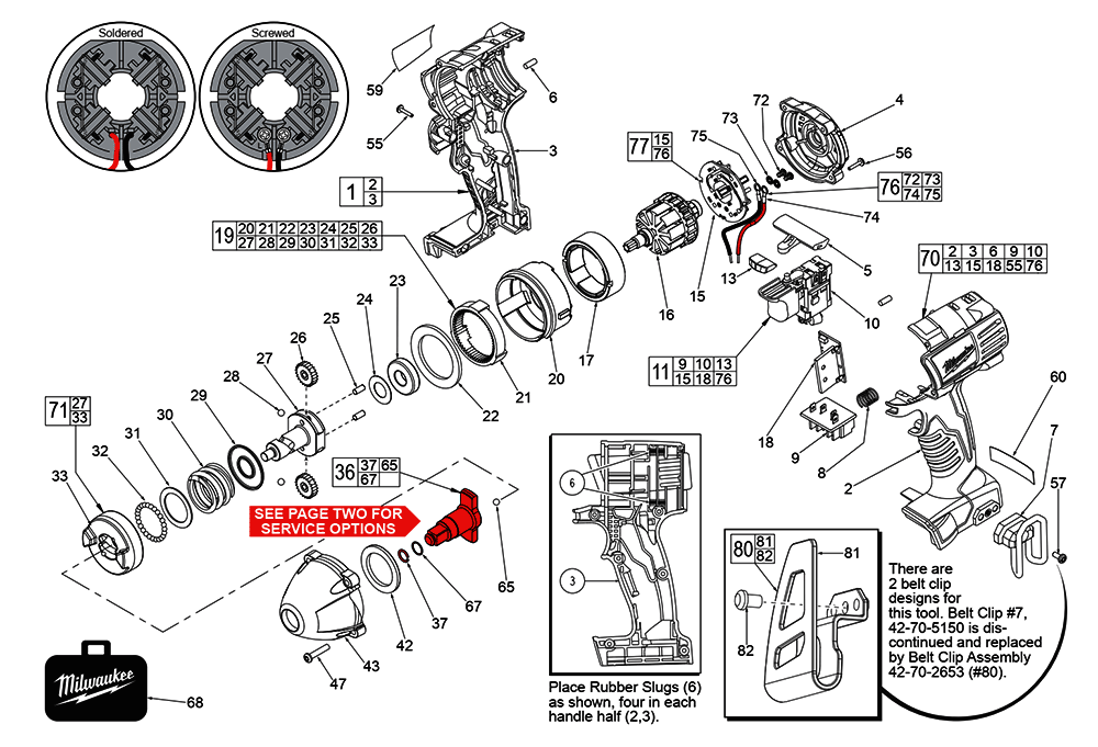 Fig-0 Diagram and Parts List for 2651-059 D68A Milwaukee Impact Driver