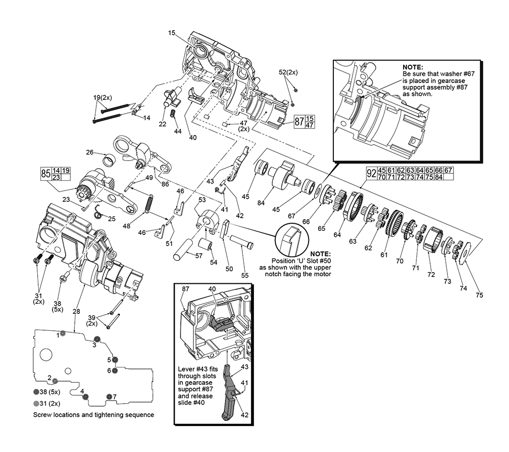Fig-1 Diagram and Parts List for 2472-21XC E21A Milwaukee Nibbler & Shears