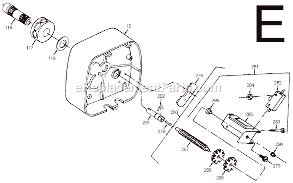 Page E Diagram and Parts List for 9562 SER 598 Milwaukee Hoist & Winch