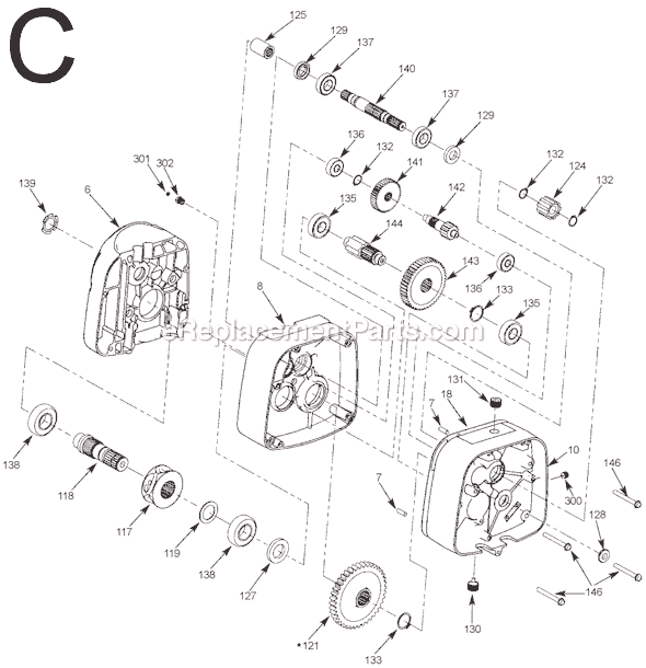 Page C Diagram and Parts List for 9565 SER JLC Milwaukee Hoist & Winch