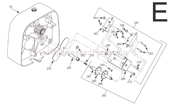 Page E Diagram and Parts List for 9565 SER JLC Milwaukee Hoist & Winch