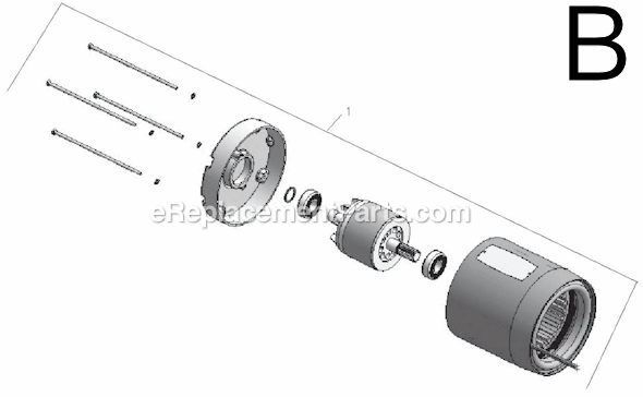 Page B Diagram and Parts List for 9567 SER MJLC Milwaukee Hoist & Winch