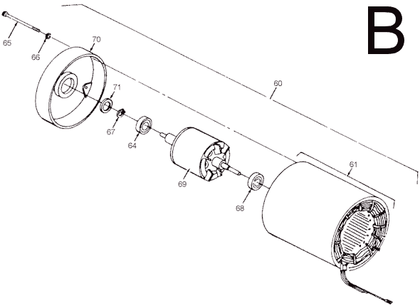 Page B Diagram and Parts List for 9571 SER 598 Milwaukee Hoist & Winch