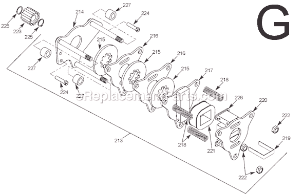 Page G Diagram and Parts List for 9571 SER JLC Milwaukee Hoist & Winch