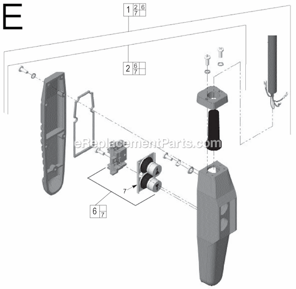 Page E Diagram and Parts List for 9571 SER MJLC Milwaukee Hoist & Winch