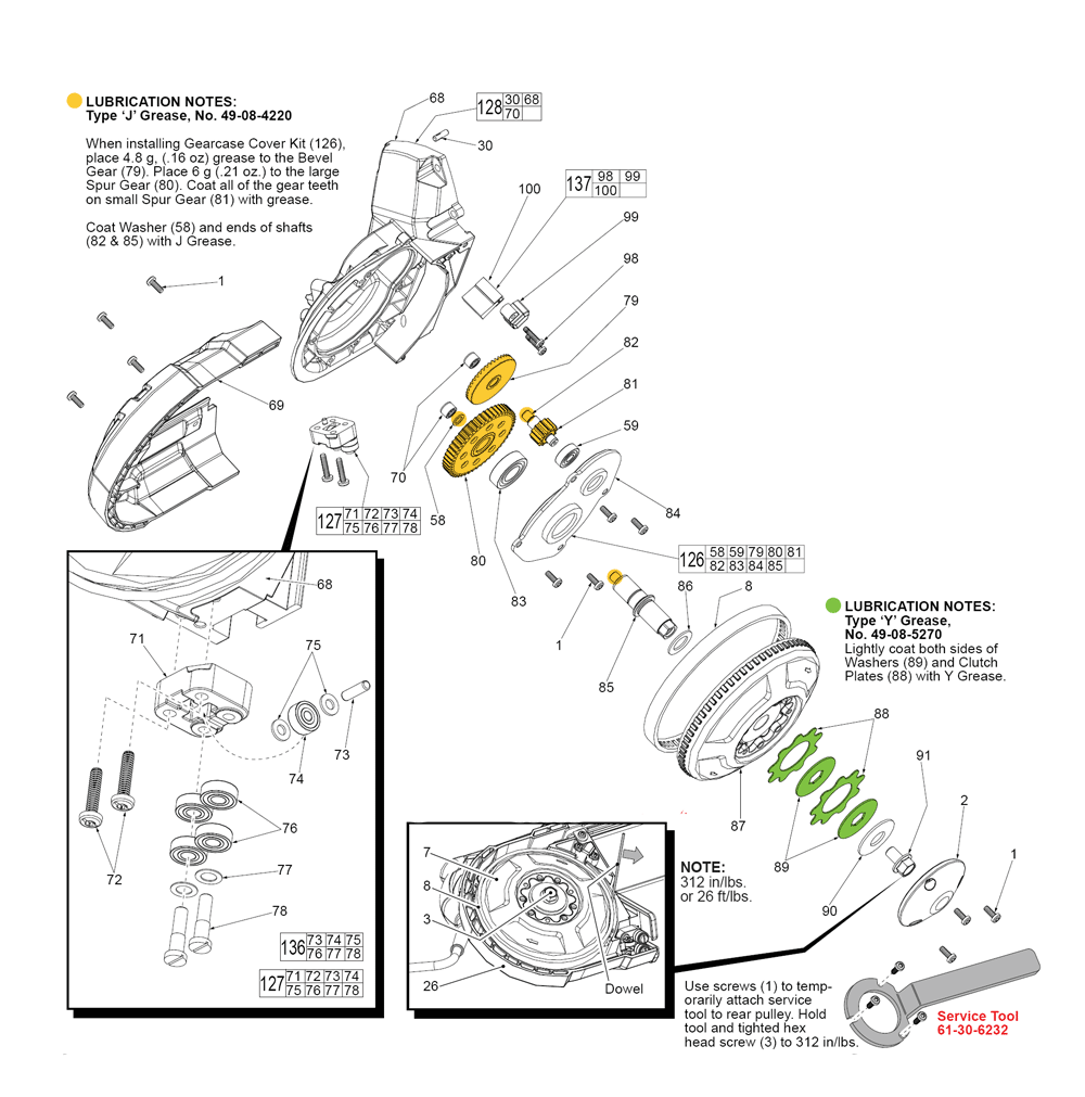 Fig-2 Diagram and Parts List for 2729-21 F83A Milwaukee Saw