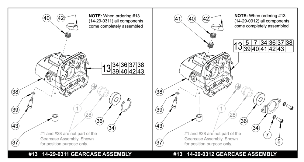 Fig-1 Diagram and Parts List for 6116-33 B64B Milwaukee Angle Grinder