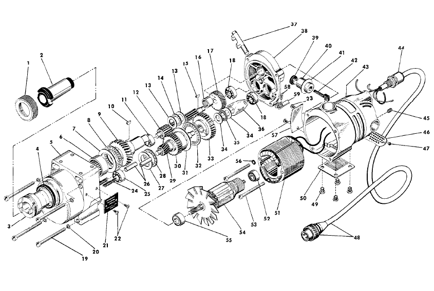 Fig-0 Diagram and Parts List for 4297-1  Milwaukee Drill