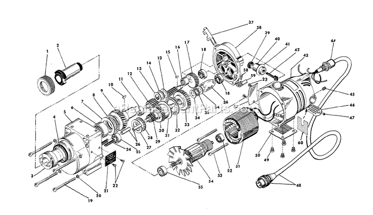 Page A Diagram and Parts List for 4297-1 505-5600 Milwaukee Electric Drill
