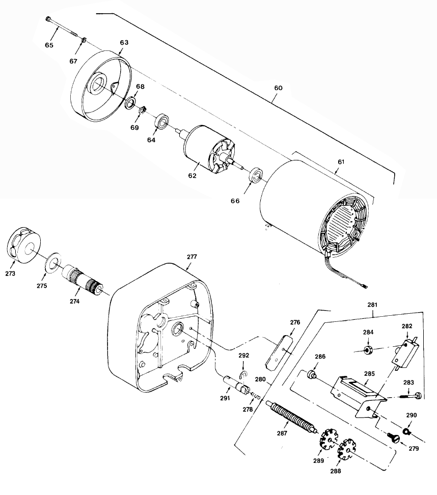 Fig-1 Diagram and Parts List for 9570  Milwaukee Hoist & Winch