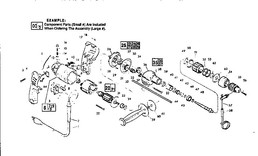 Unit Parts Diagram and Parts List for 5392-1 TYPE C Milwaukee Hammer