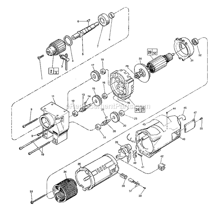 Page A Diagram and Parts List for 4262-1 502A Milwaukee Electric Drill