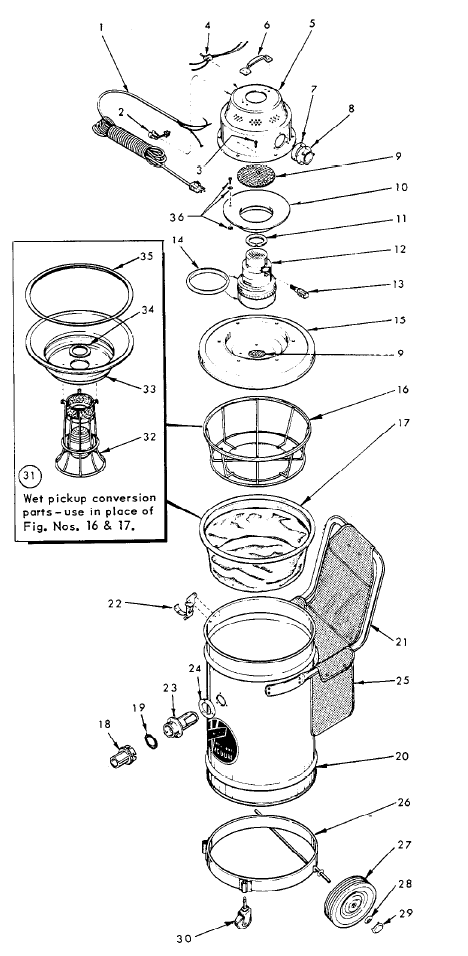 Fig-0 Diagram and Parts List for 8911  Milwaukee Leaf Blower / Vacuum