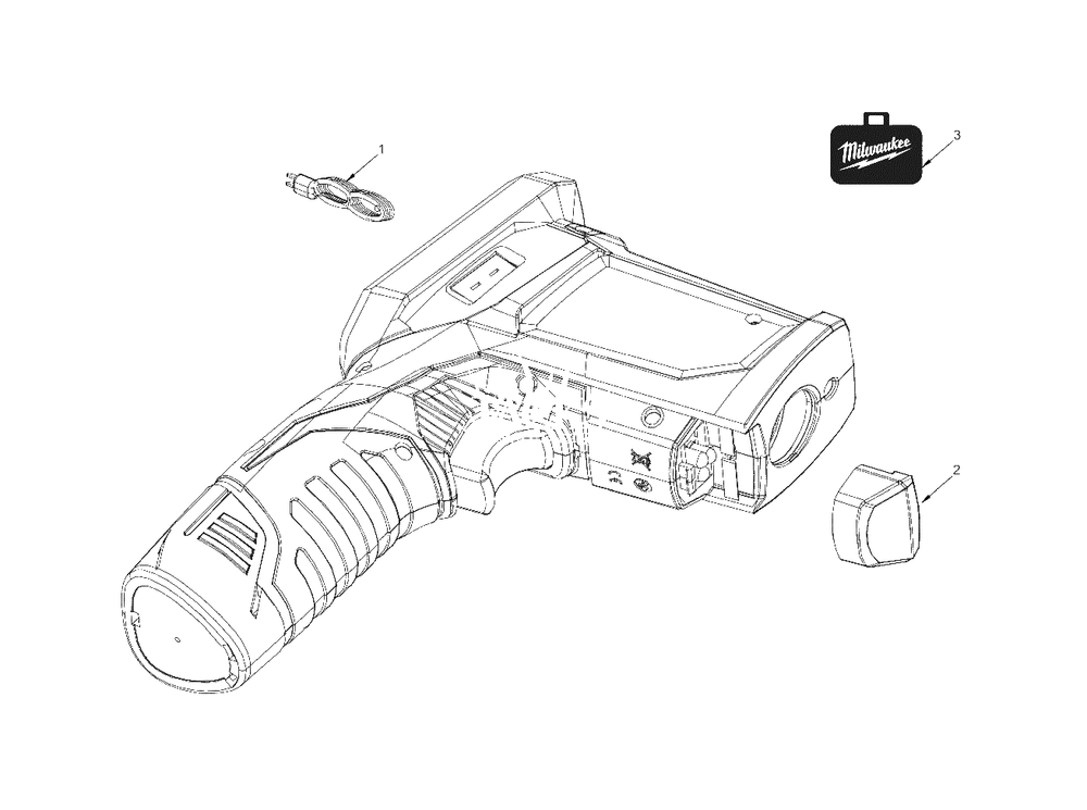12v Ir Temp Meter With Humidity Measurement Diagram and Parts List for 2277-20NST B91A Milwaukee Heat Gun