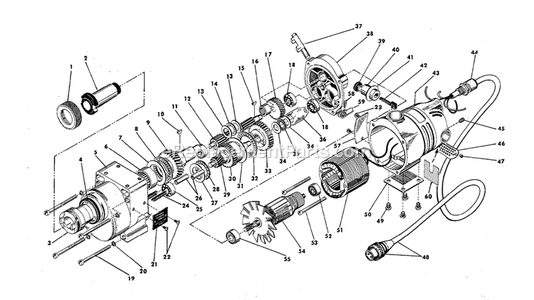 Page A Diagram and Parts List for 4297-1 505-17284 Milwaukee Electric Drill