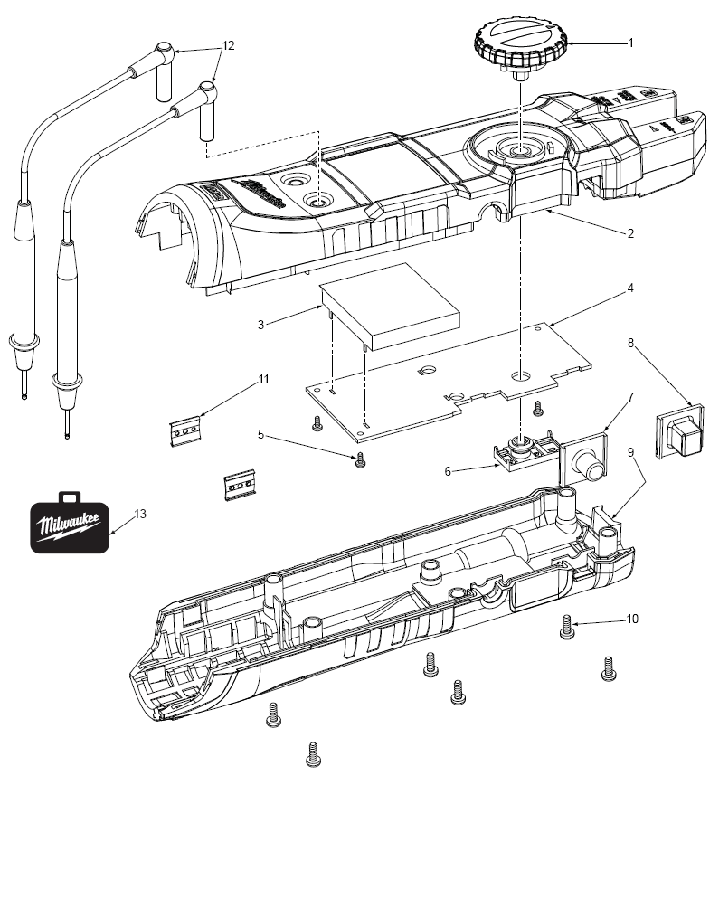 Fig-0 Diagram and Parts List for 2207-20  Milwaukee Miscellaneous