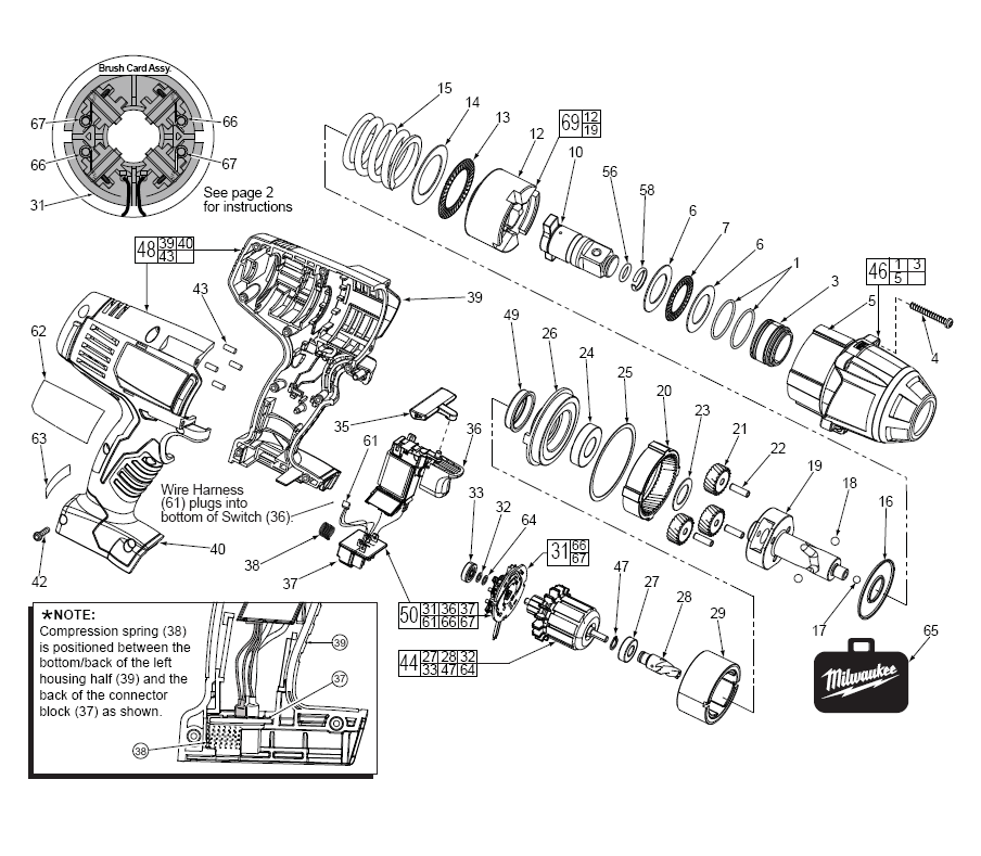 Fig-0 Diagram and Parts List for 2664-20  Milwaukee Impact Driver