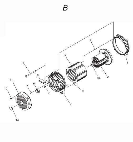 Fig-1 Diagram and Parts List for 4960-24  Milwaukee Generator