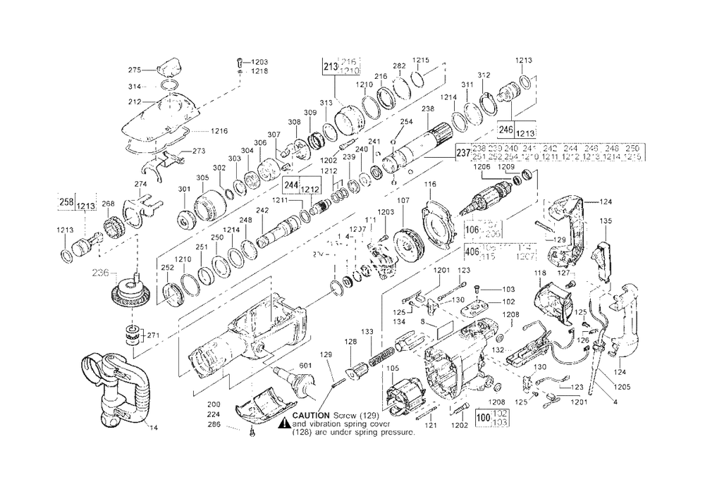 Sds Max Demolition Hammer Diagram and Parts List for 5339-21 A48B Milwaukee Hammer Drill