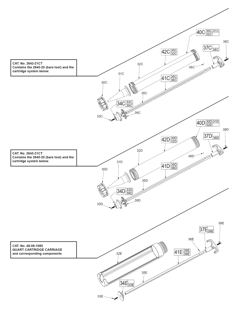 Fig-1 Diagram and Parts List for 2643-21CT D15A Milwaukee Miscellaneous
