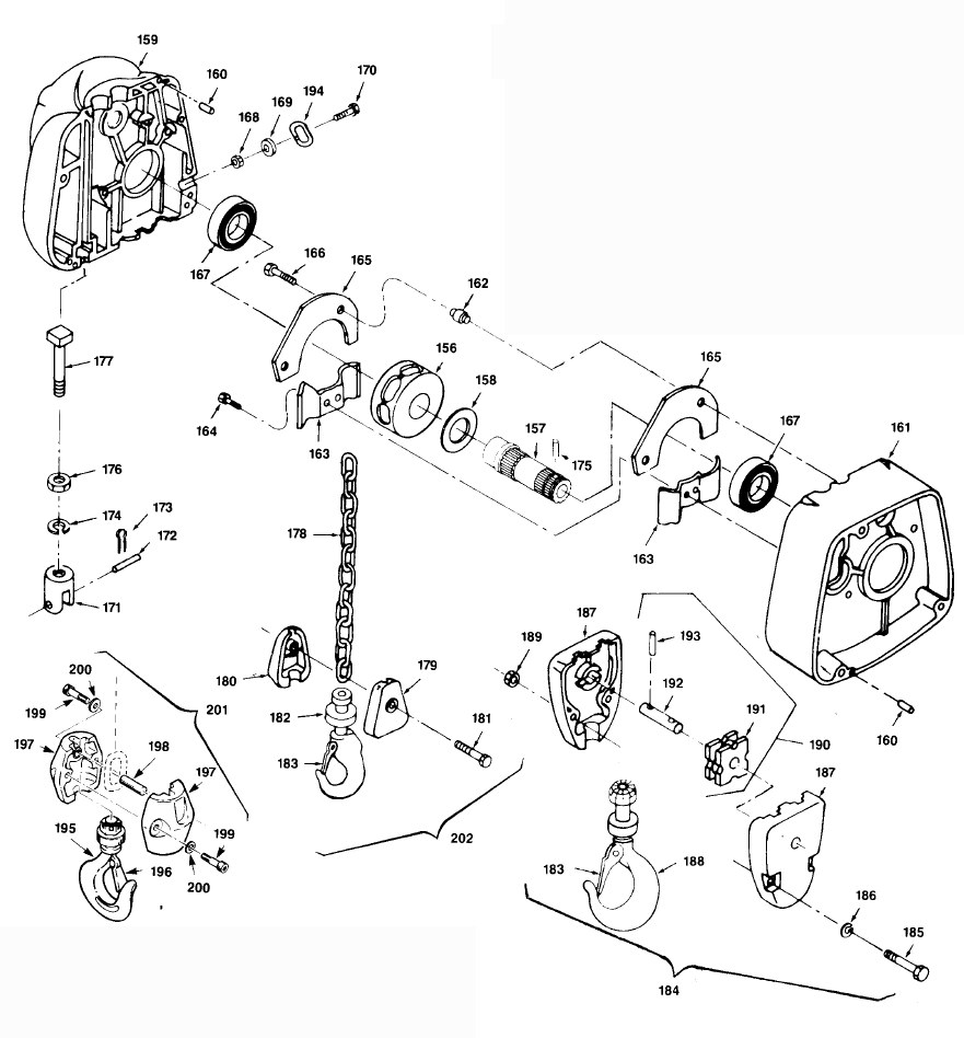 Fig-4 Diagram and Parts List for 9570  Milwaukee Hoist & Winch