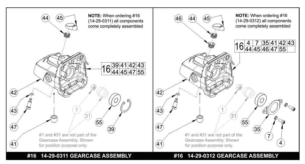 Fig-1 Diagram and Parts List for 6160-30 B74B Milwaukee Angle Grinder