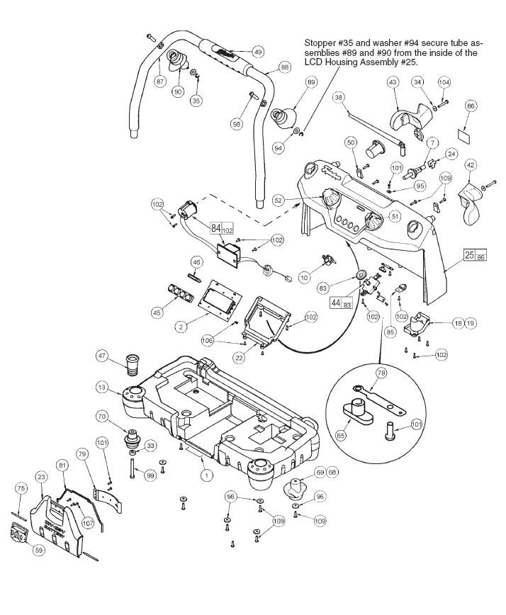 Fig-0 Diagram and Parts List for 49-24-0280  Milwaukee Radio