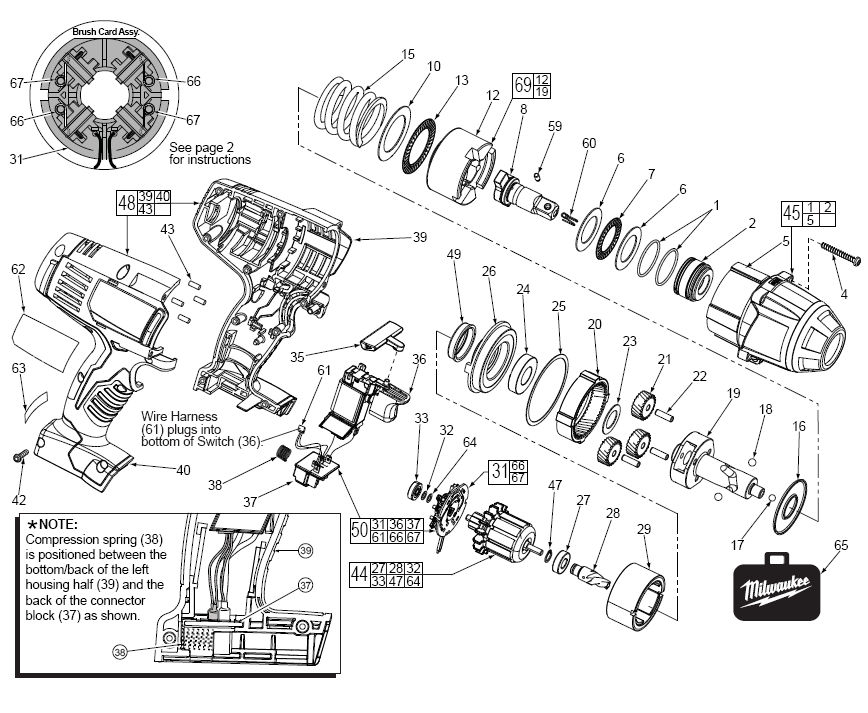 Fig-0 Diagram and Parts List for 2662-20  Milwaukee Impact Driver