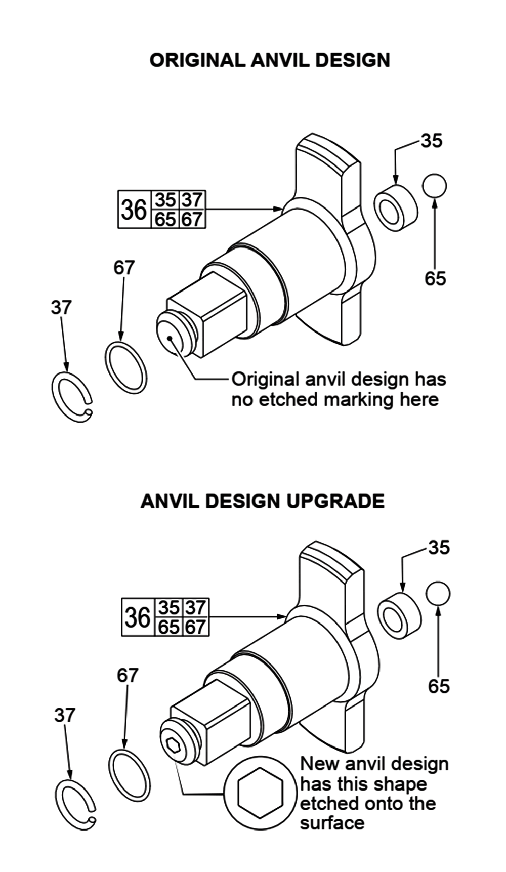 Fig-1 Diagram and Parts List for 2651-059 D68A Milwaukee Impact Driver