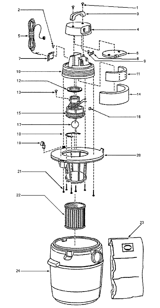 Fig-0 Diagram and Parts List for 8938-20  Milwaukee Leaf Blower / Vacuum
